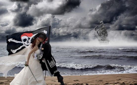Свадьба в пиратском стиле на корабле