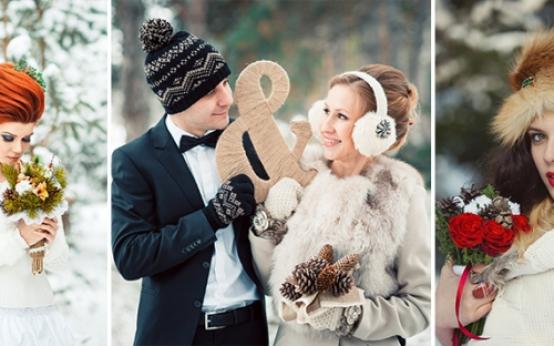 Зимняя свадьба — идеи для фотосессии