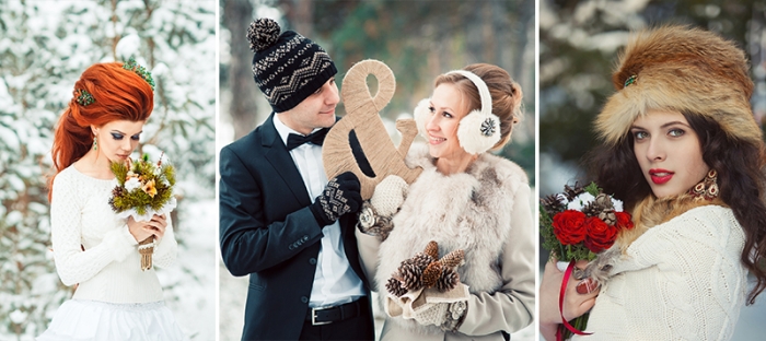 Зимняя свадьба - идеи для фотосессии